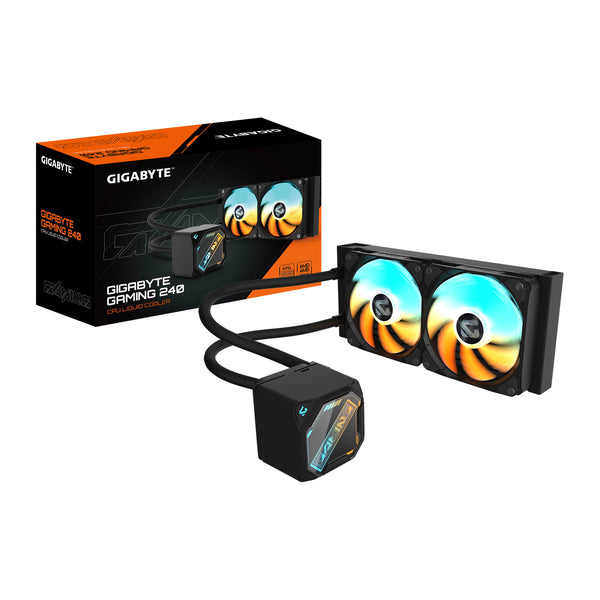 GIGABYTE GAMING 240 | AIO liquid CPU cooler | 240mm radiator | ARGB | Black