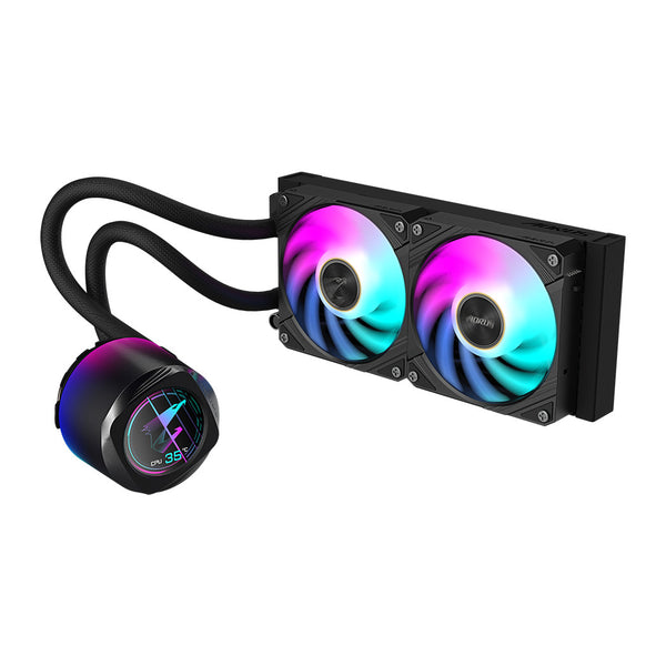 GIGABYTE AORUS WATERFORCE X II 240 | AIO liquid CPU cooler | LCD pump | Black