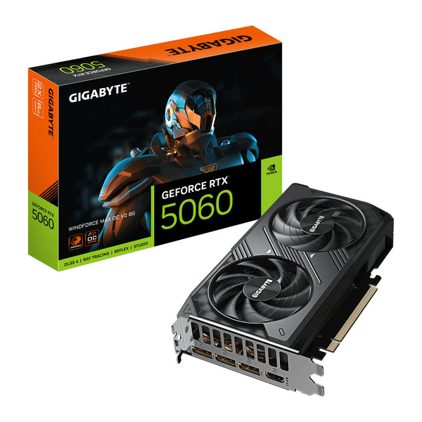 Gigabyte GV-N5060WF2MAX OCV2-8GD | NVIDIA GeForce RTX 5060 WINDFORCE MAX OC V2