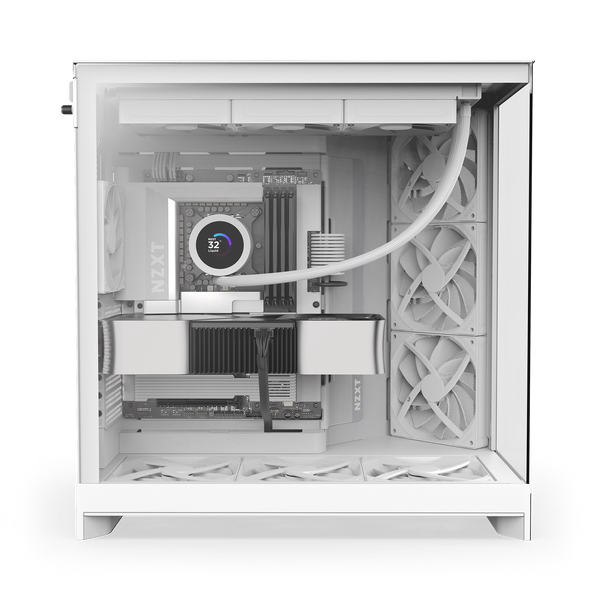NZXT H9 Flow | Mid-tower PC case | E-ATX to Mini-ITX | White