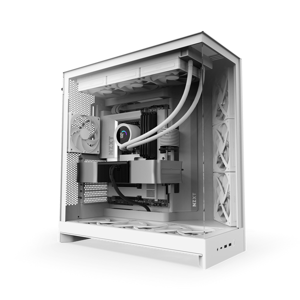 NZXT H9 Flow | Mid-tower PC case | E-ATX to Mini-ITX | White