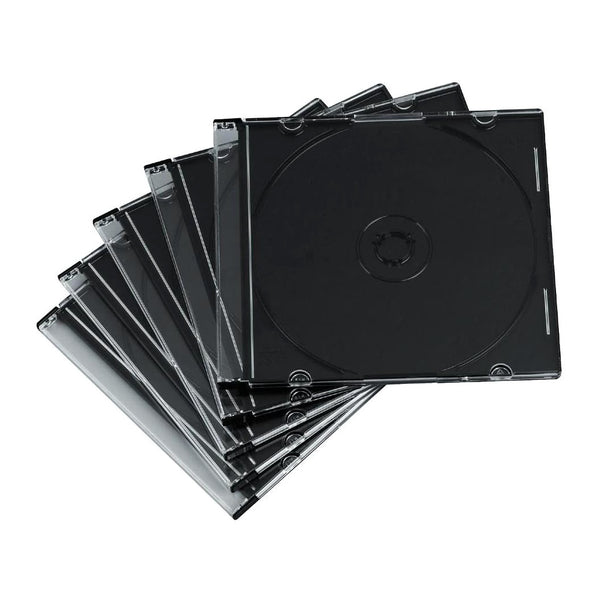 Hama 00051270 | Slim CD jewel cases | Pack of 100 | Transparent and black