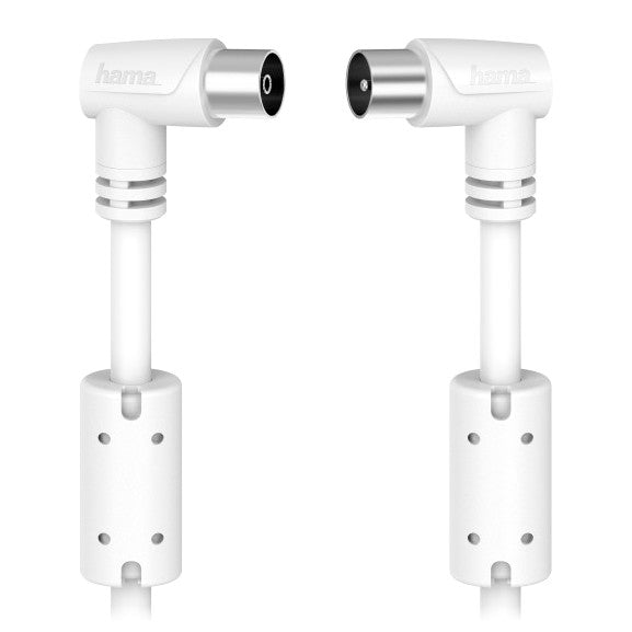Hama 00205058 | Coaxial antenna cable | 90° 5 m 90 dB | White