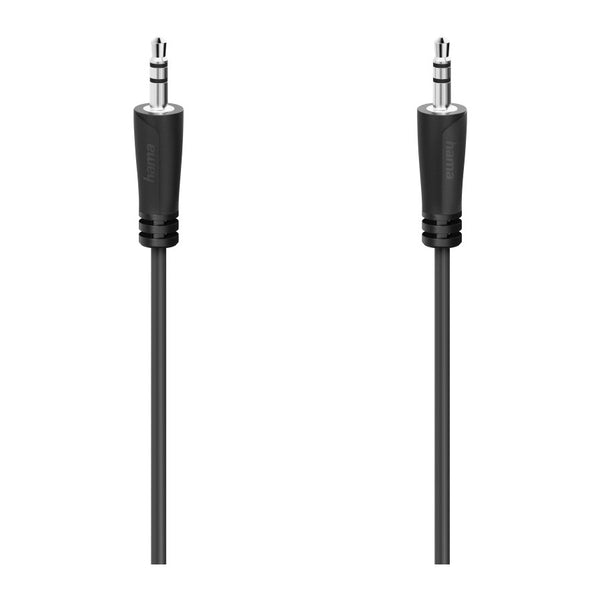Hama 00205115 | Stereo audio cable | 3.5 mm jack to jack | 3 m | Black