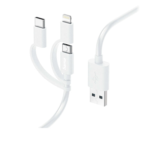 Hama 201535 | 3-in-1 charging cable | 1m | White