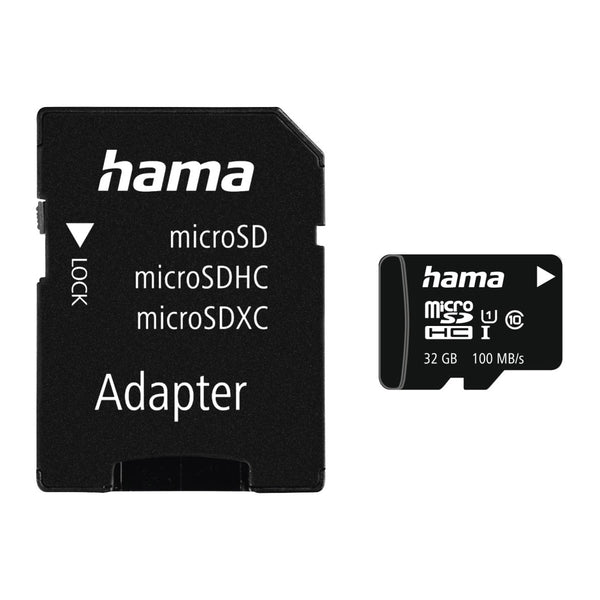 Hama 00124139 | microSDHC card | 32GB Class 10 UHS-I | 100MB/s | SD adapter