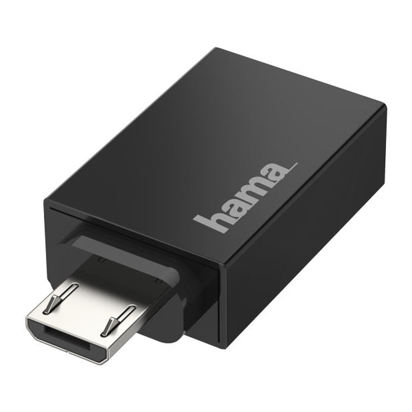 Hama 00200307 | USB OTG adapter | Micro-USB to USB-A | USB 2.0 | Black