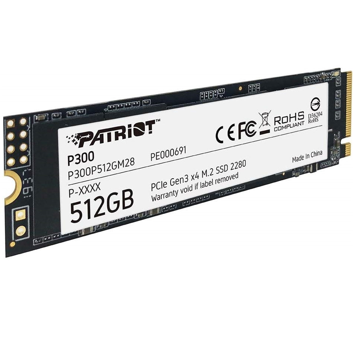 Patriot P300 | NVMe SSD | PCIe Gen3 x4 | 512GB