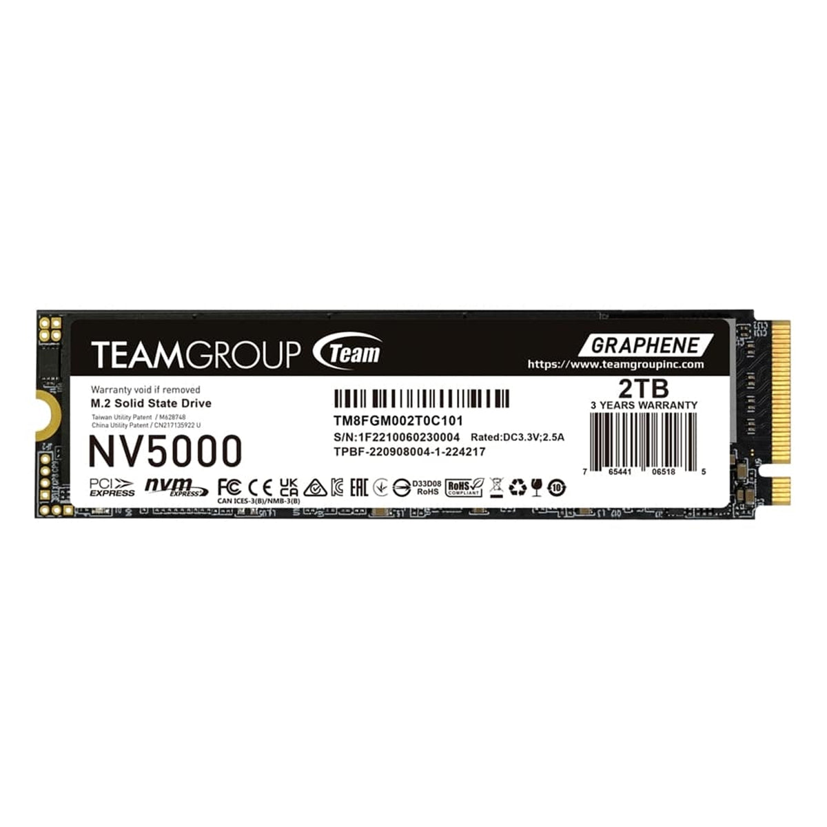 TEAM NV5000 | 2TB M.2 SSD | PCIe 4.0 x4 NVMe | M.2 2280