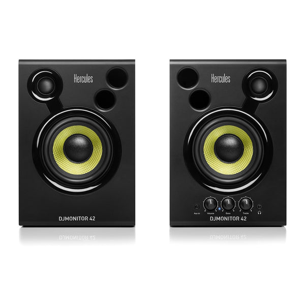 Hercules DJMonitor 42 | Active DJ monitor speakers | 2 x 20W RMS | Pair