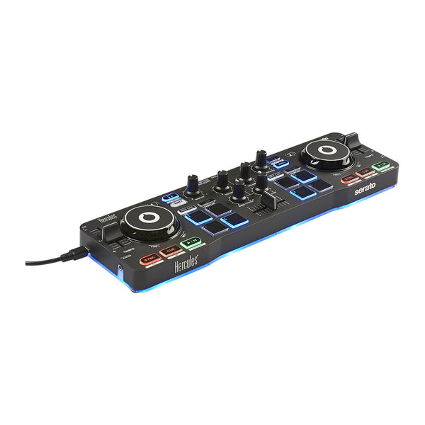 Hercules DJControl Starlight | Compact 2-deck DJ controller | Serato DJ Lite