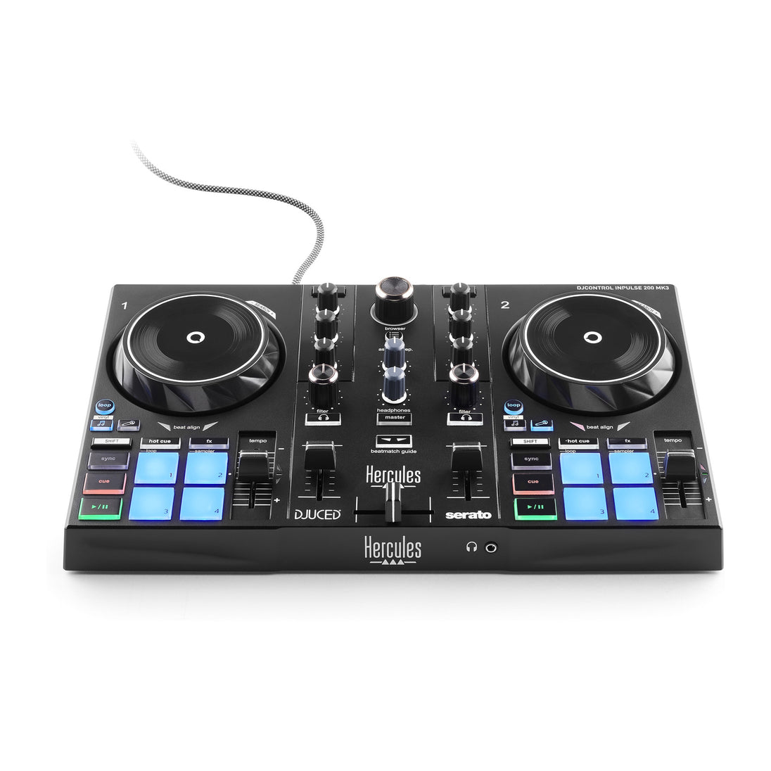 Hercules DJControl Inpulse 200 MK3 | 2-deck USB DJ controller | Beatmatch Guide