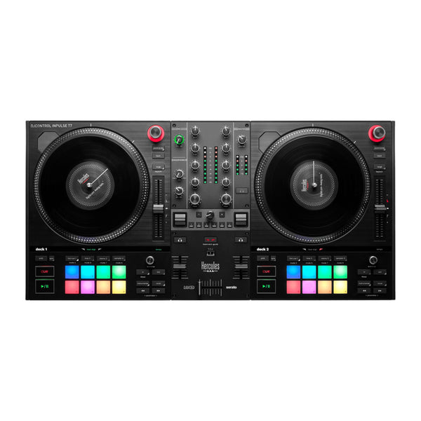 Hercules DJControl Inpulse T7 | 2-deck DJ controller | Motorised 7-inch platters