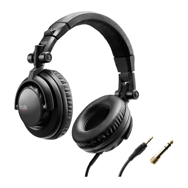 Hercules HDP DJ45 | Closed-back DJ headphones | 50 mm drivers | Black