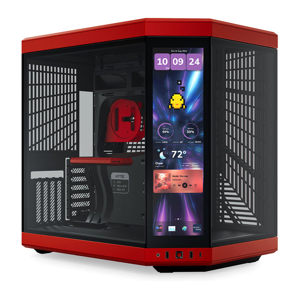 HYTE Y70 Touch Infinite | E-ATX Mid Tower PC Case | Touch Display | Black Cherry