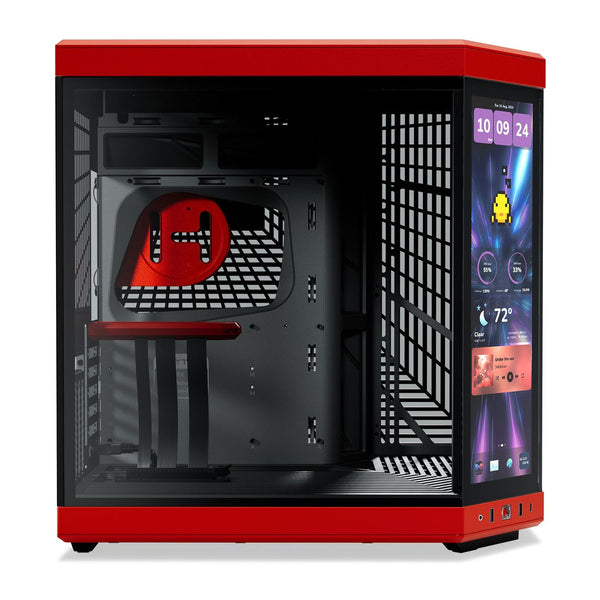 HYTE Y70 Touch Infinite | E-ATX Mid Tower PC Case | Touch Display | Black Cherry
