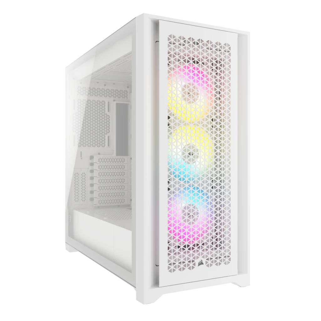 CORSAIR iCUE 5000D RGB AIRFLOW | Mid-tower PC case | 3 RGB fans | True White