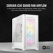 CORSAIR iCUE 5000D RGB AIRFLOW | Mid-tower PC case | 3 RGB fans | True White