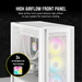 CORSAIR iCUE 5000D RGB AIRFLOW | Mid-tower PC case | 3 RGB fans | True White