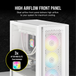 CORSAIR iCUE 5000D RGB AIRFLOW | Mid-tower PC case | 3 RGB fans | True White