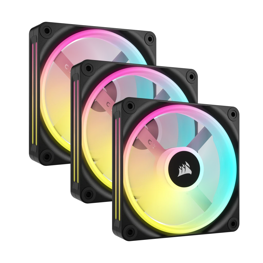 CORSAIR iCUE LINK QX120 RGB | 120mm PWM fan kit | 3-pack | Black