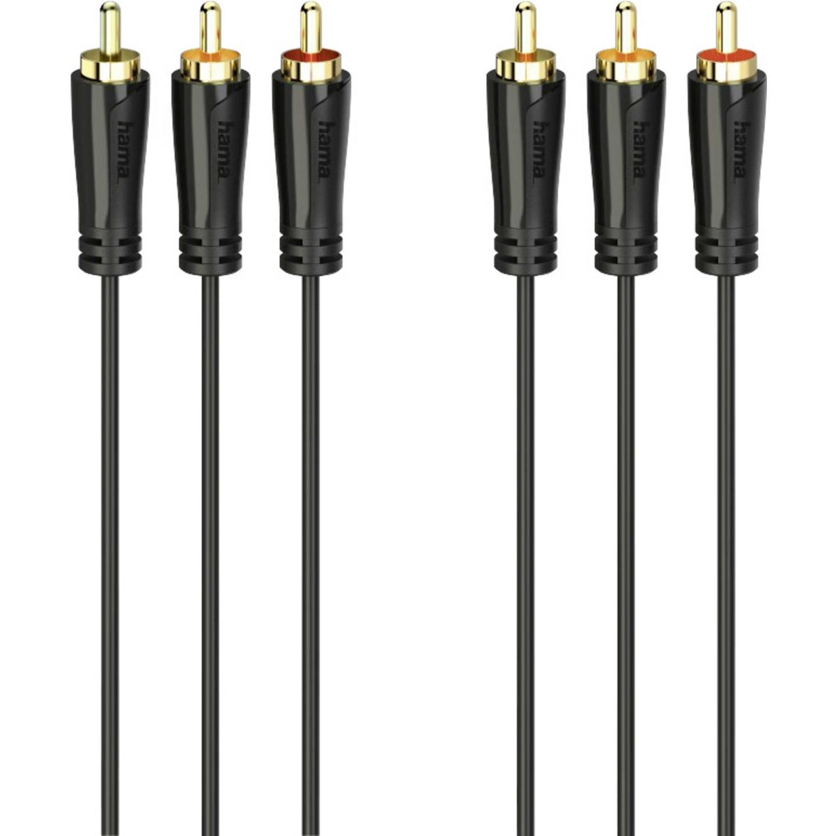 Hama 00205150 | Audio/video RCA cable | 3 RCA to 3 RCA | 1.5 m black