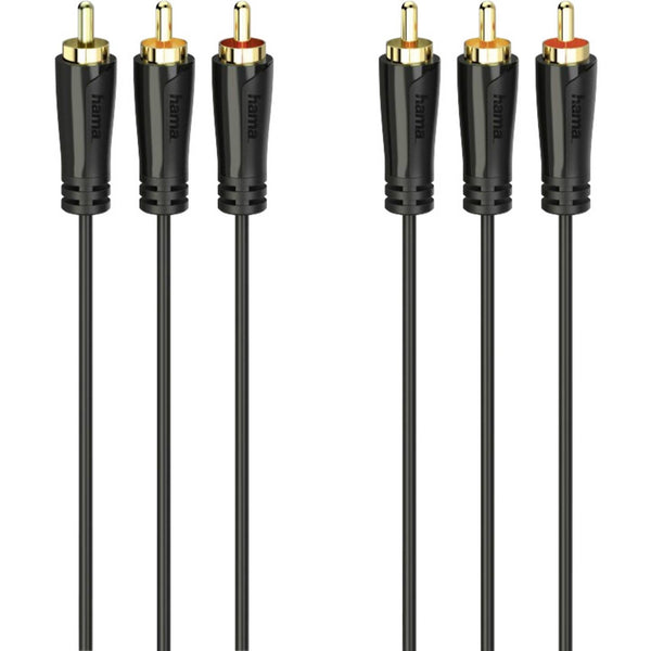 Hama 00205150 | Audio/video RCA cable | 3 RCA to 3 RCA | 1.5 m black