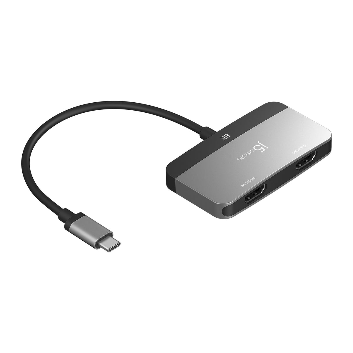 j5create JCA465-N | USB-C to dual HDMI adapter | Single 8K or dual 4K 60Hz