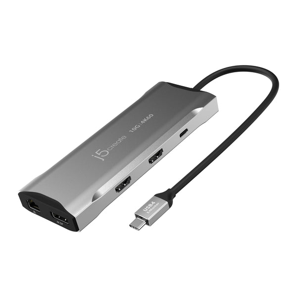 j5create JCD397-N | USB-C triple-monitor mini dock | 4K60 | 10Gbps | 100W PD