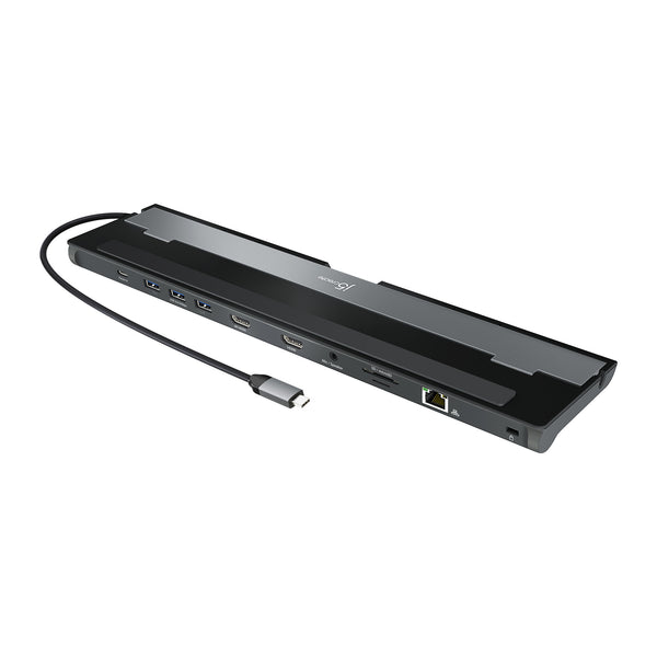 j5create JCD542-N | USB-C dual HDMI docking station | 4K | 100W PD | Grey/black
