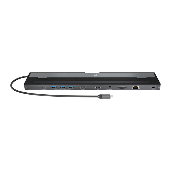 j5create JCD542-N | USB-C dual HDMI docking station | 4K | 100W PD | Grey/black