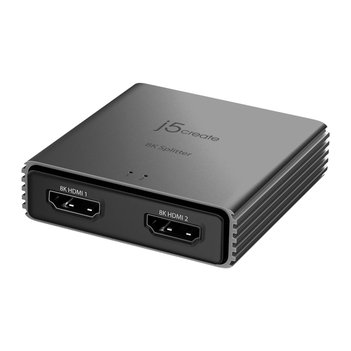 j5create JDSH812-N | 8K HDMI 2.1 splitter | 1 in, 2 out | 4K 120Hz | Space Grey