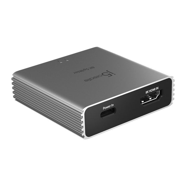 j5create JDSH812-N | 8K HDMI 2.1 splitter | 1 in, 2 out | 4K 120Hz | Space Grey