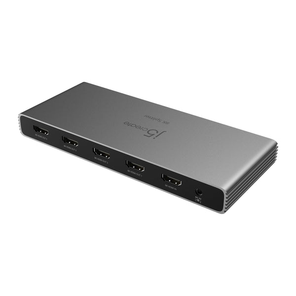 j5create JDSH814-N | 8K HDMI 2.1 splitter | 1 in, 4 out | 4K 120Hz | Space Grey