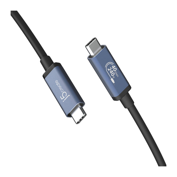 j5create JUC29L08-N | USB4 USB-C cable | 40Gbps, 240W, 8K 60Hz | 0.8m