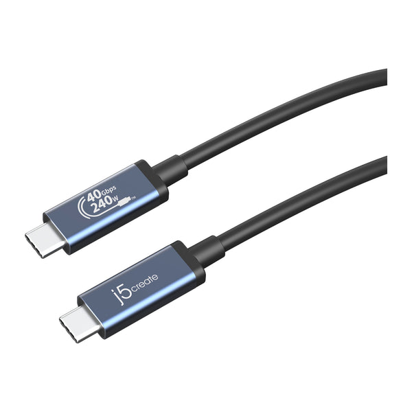 j5create JUC29L08-N | USB4 USB-C cable | 40Gbps, 240W, 8K 60Hz | 0.8m