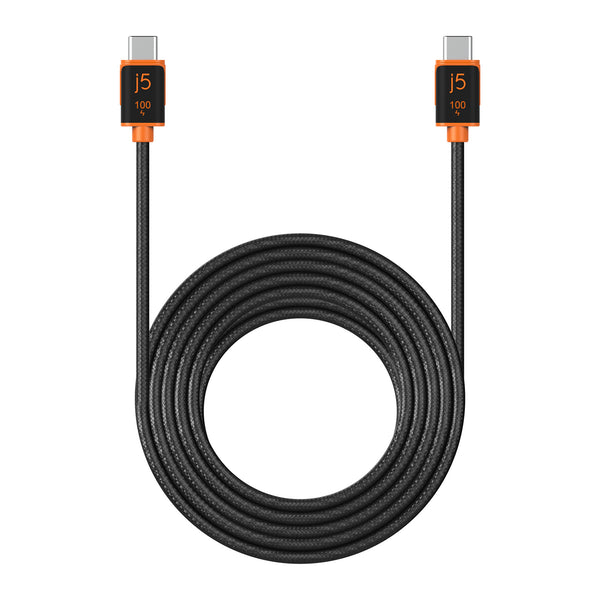 j5create JUCX25L30-N | USB-C to USB-C cable | 100W charge and sync | 3m