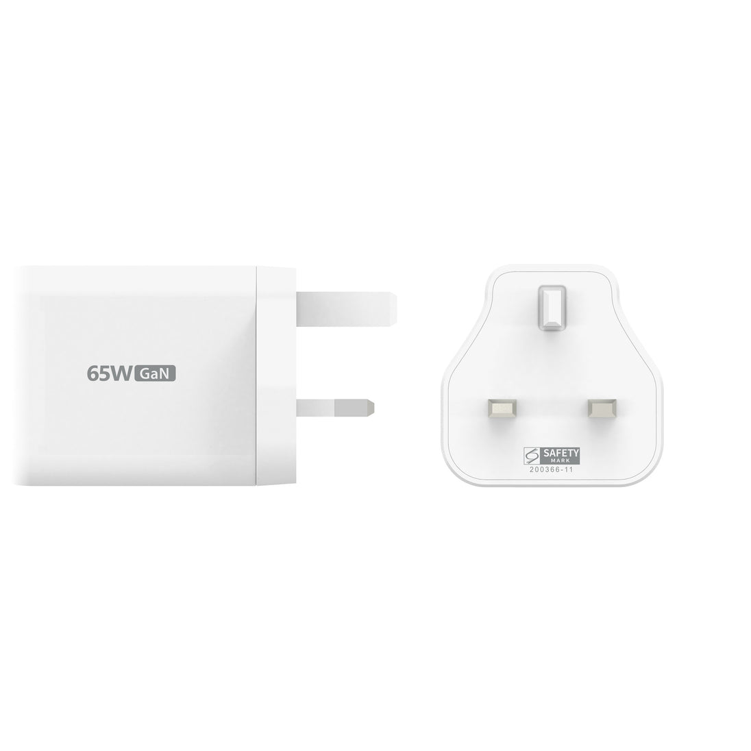 j5create JUP3365F-FN | 65W GaN USB-C Charger | 3 Ports | UK Plug | White