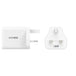 j5create JUP3365F-FN | 65W GaN USB-C Charger | 3 Ports | UK Plug | White