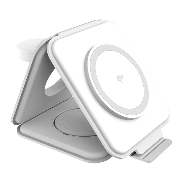 j5create JUPW3215W-N | Qi2 3-in-1 wireless charging station | 22.5W | White