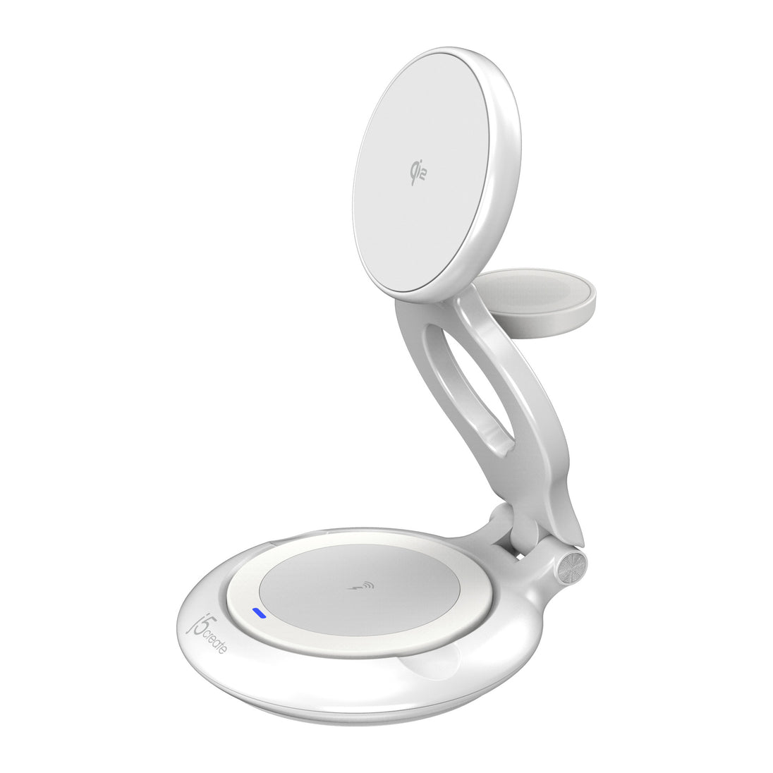 j5create JUPW3415N | Qi2 3-in-1 wireless charging station | Foldable | White