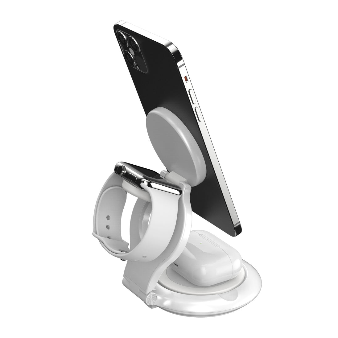 j5create JUPW3415N | Qi2 3-in-1 wireless charging station | Foldable | White