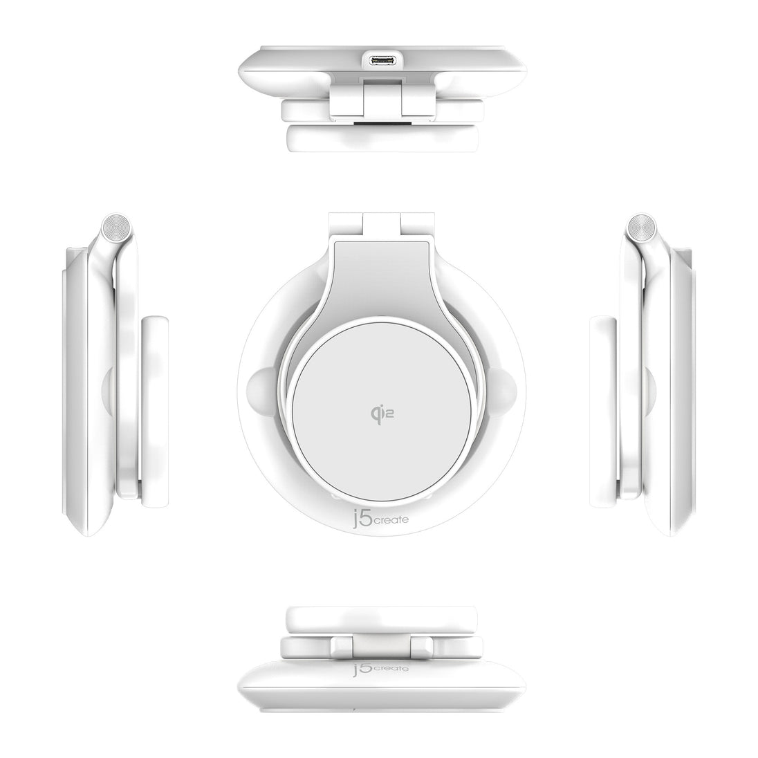 j5create JUPW3415N | Qi2 3-in-1 wireless charging station | Foldable | White