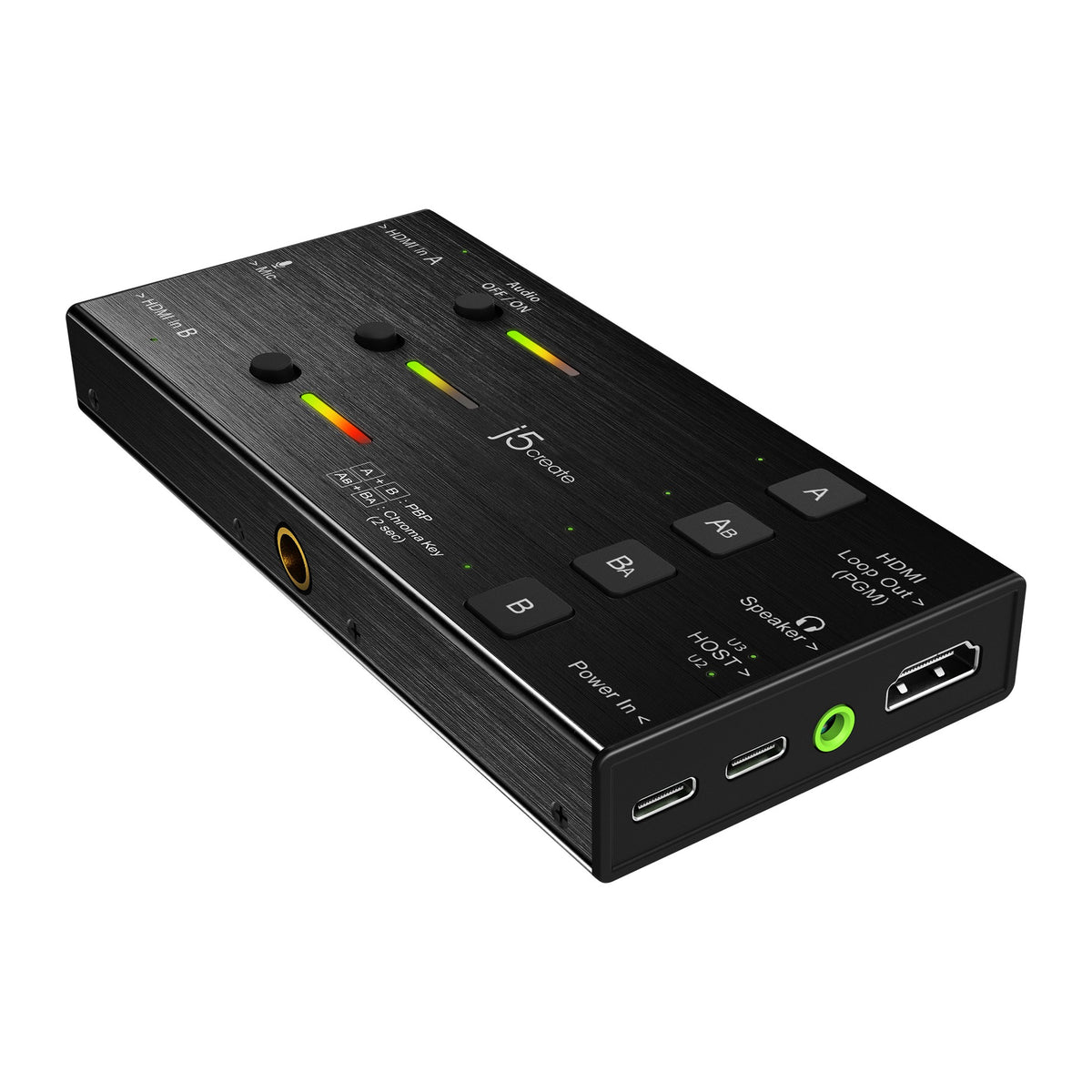 j5create JVA06-N | Dual HDMI video capture card | 1080p60 | PIP and chroma key