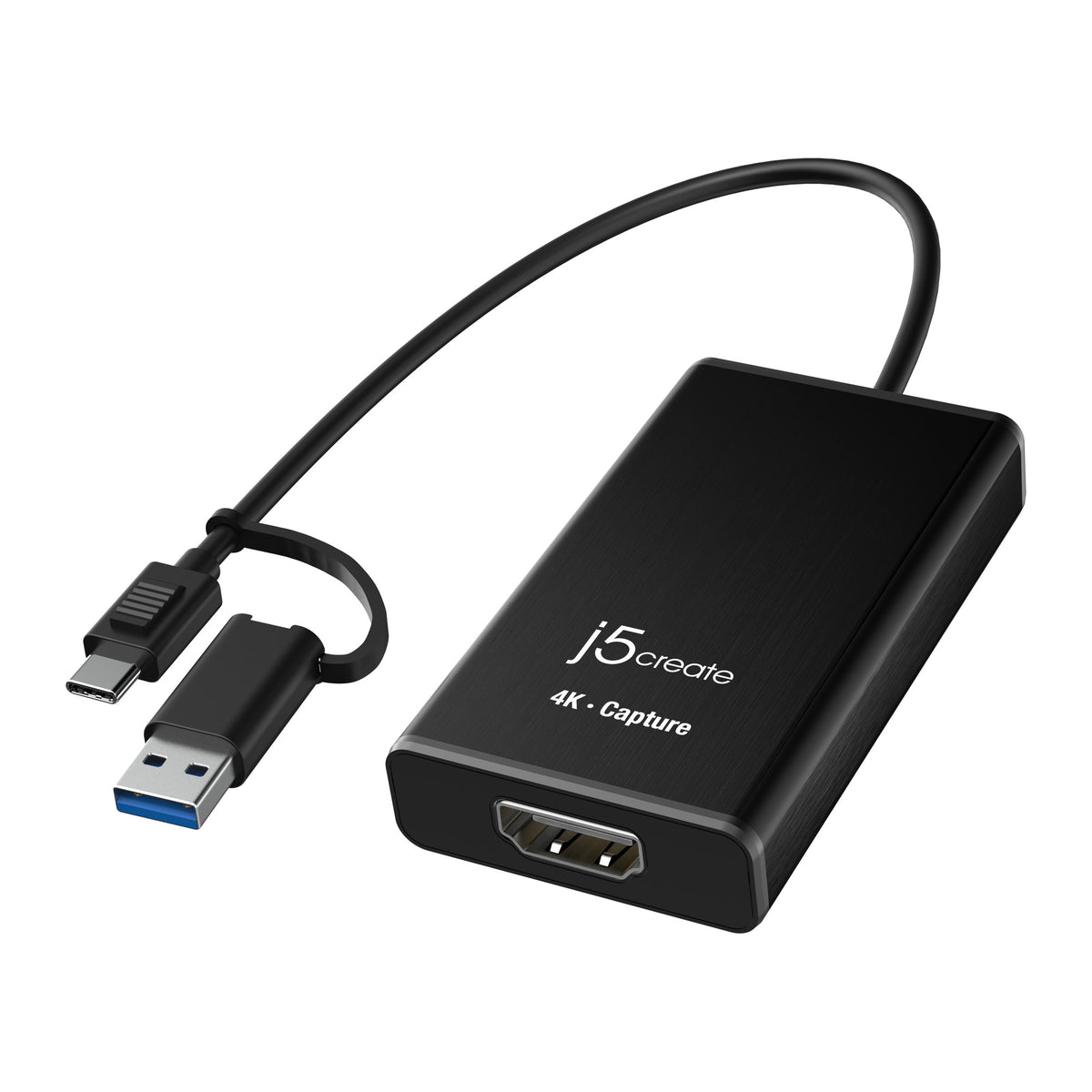 j5create JVA11-N | 4K HDMI capture adapter | USB-C 3.2 | 4K30, 1080p120 | Black