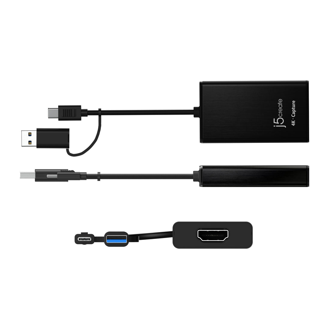 j5create JVA11-N | 4K HDMI capture adapter | USB-C 3.2 | 4K30, 1080p120 | Black