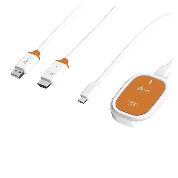 j5create JVAW61-N ScreenCast FHD | Wireless USB-C to HDMI Extender | 1080p 60Hz