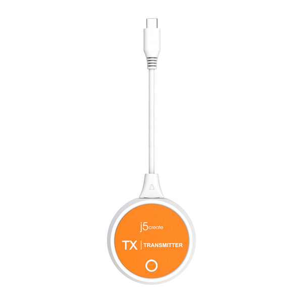 j5create JVAW62-N ScreenCast | USB-C wireless HDMI extender | White and orange