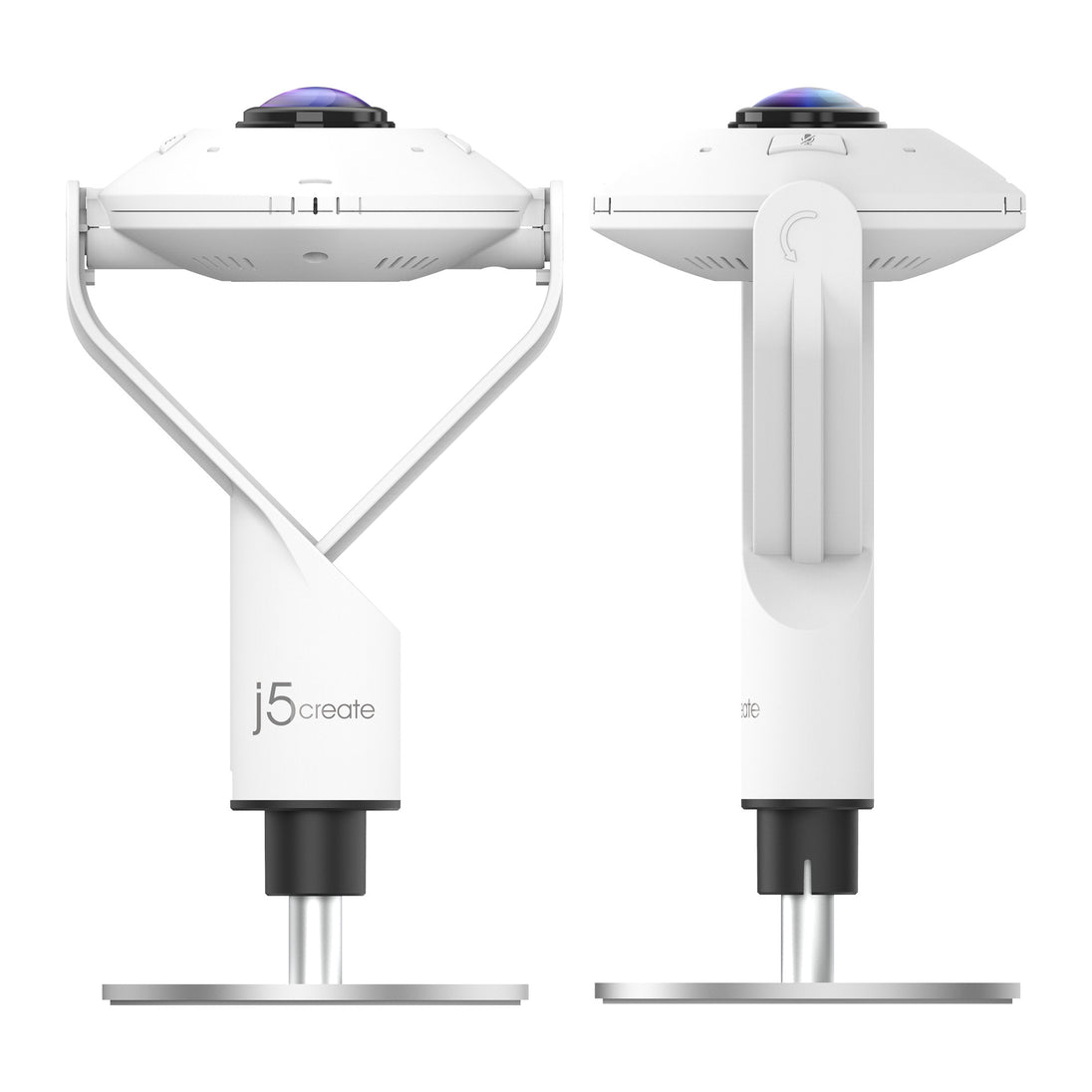 j5create JVCU360-N | 360° all-around webcam | 1080p 30fps | White and black