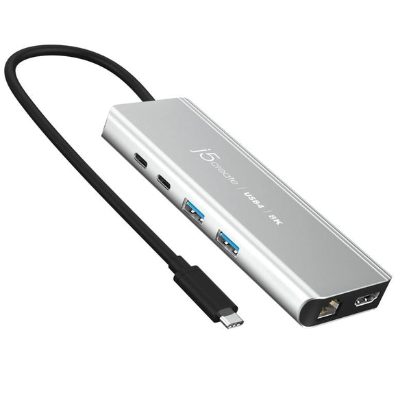J5create JCD403-N | USB4 multi-port hub | 8K HDMI and 2.5GbE | Space Grey